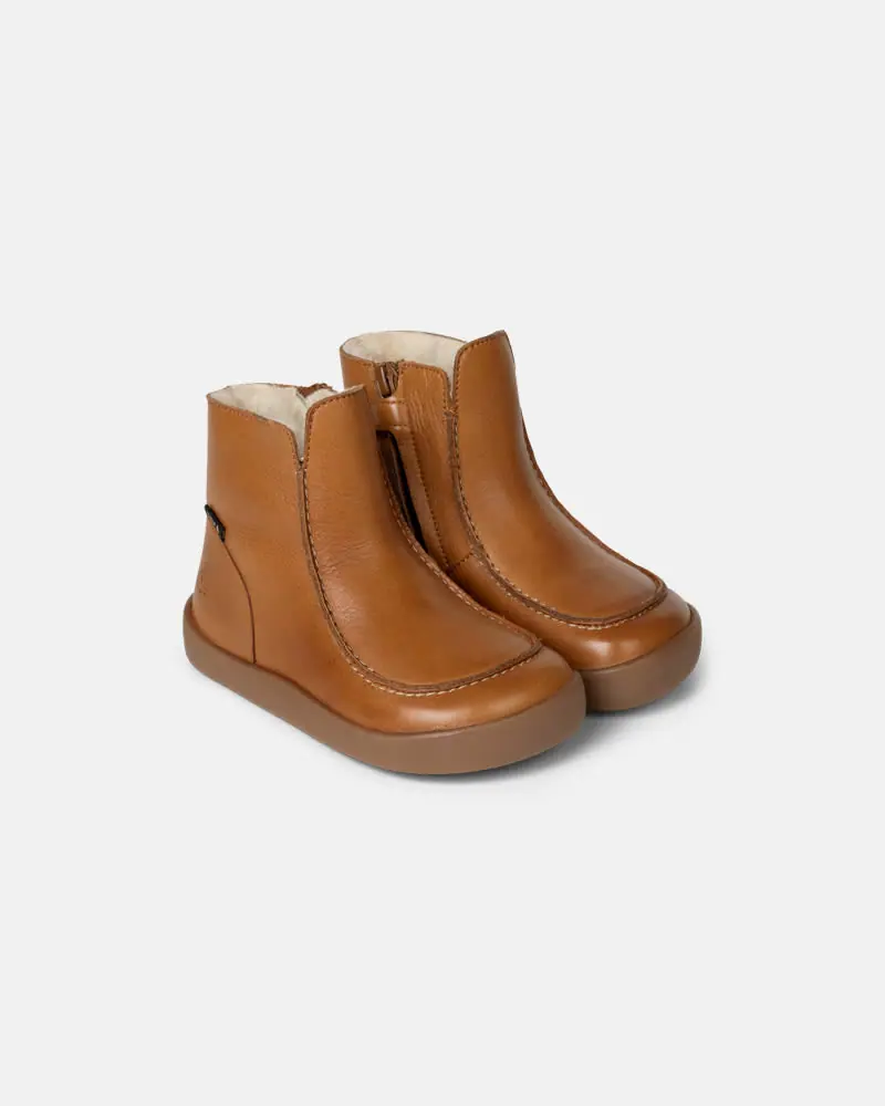 Детские босоногие зимние ботинки Bundgaard Mocca Cognac