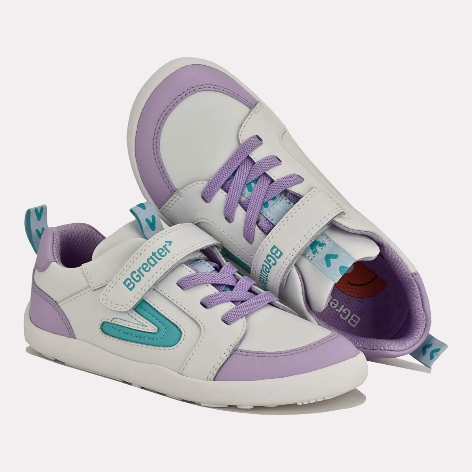 Кроссовки BGreater All Leather Lev — сиреневый с белым, фото 20