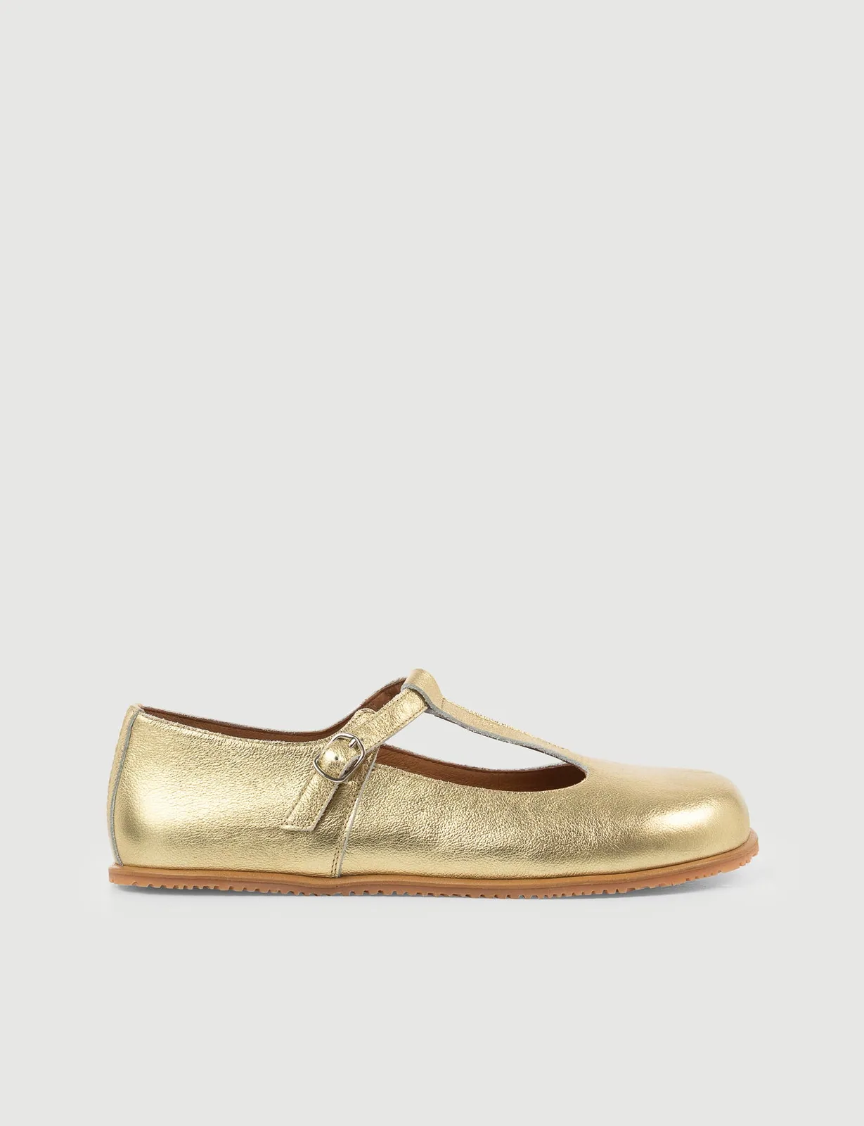 Женские туфли SHUU Mary Jane, золотистые, увеличенная полнота — фото 1 из 3