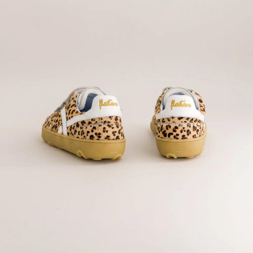 Босоногие кроссовки Fleeters Pumpkin — леопардовый и белый, фото 5