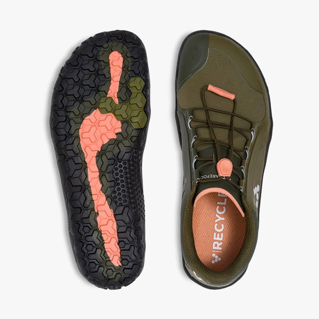 Кроссовки Vivobarefoot Primus Trail III All Weather FG — женская модель, тёмно-оливковый, фото 2