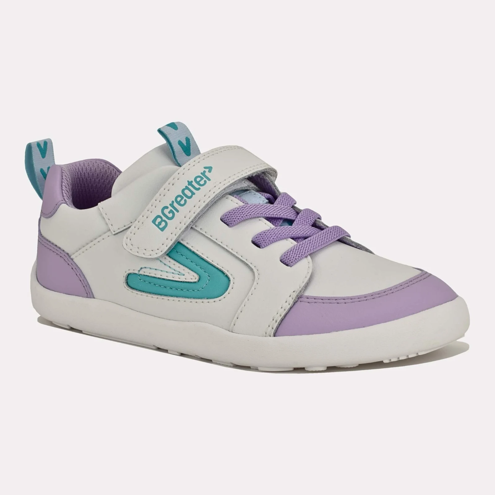 Кроссовки BGreater All Leather Lev — сиреневый с белым